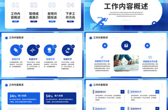 部門工作計劃總結PPT藍色商務風企業公司工作匯報通用模板