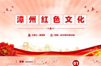 漳州紅色文化PPT紅色精美黨史學習黨課課件