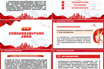 正風(fēng)肅紀(jì)反腐PPT紅色大氣推進(jìn)黨的自我革命黨課課件