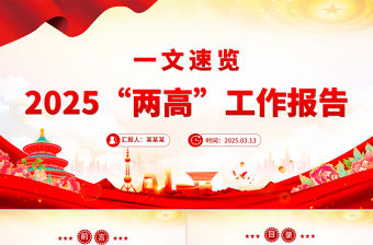 一文速覽2025“兩高”工作報告PPT兩會專題課件