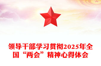 領導干部學習貫徹2025年全國“兩會”精神心得體會