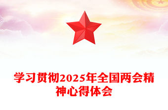 學習貫徹2025年全國兩會精神心得體會