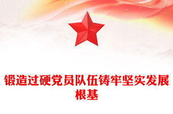 鍛造過(guò)硬黨員隊(duì)伍鑄牢堅(jiān)實(shí)發(fā)展根基PPT黨員隊(duì)伍建設(shè)專題黨課(講稿)