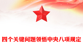 四個(gè)關(guān)鍵問題領(lǐng)悟中央八項(xiàng)規(guī)定PPT簡潔大氣2025主題教育心得體會(huì)課件(講稿)