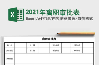 2021年離職審批表