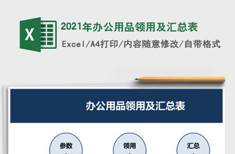 2021年辦公用品領用及匯總表