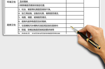 學校食堂衛生檢查記錄表