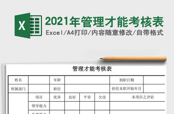 2021年管理才能考核表