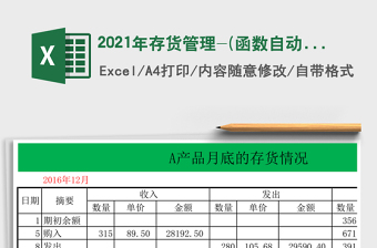 2021年存貨管理-(函數(shù)自動(dòng)計(jì)算)