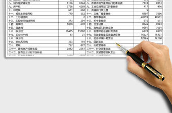 財政一般預算收支決算總表excel模板