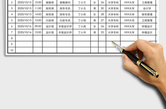 2021年面試邀約登記匯總表