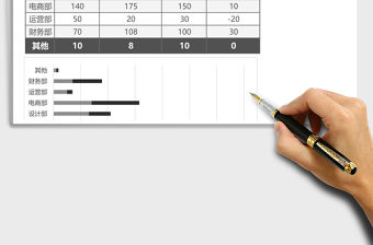 黑色年終公司部門開支預(yù)算表excel模板
