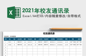 2021年校友通訊錄