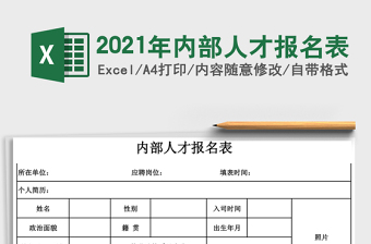 2021年內(nèi)部人才報名表