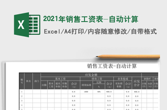 2021年銷售工資表-自動計(jì)算
