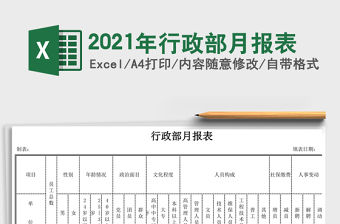 2021年行政部月報表