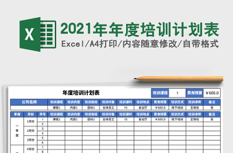2021年年度培訓(xùn)計劃表