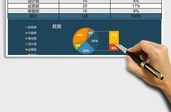 公司各部門男女數據Excel模板