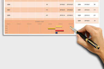 項(xiàng)目工程管理進(jìn)度甘特圖表Excel模板