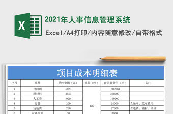 2021年人事信息管理系統