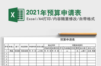 2021年預(yù)算申請表