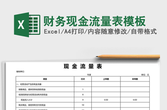 財(cái)務(wù)現(xiàn)金流量表模板