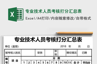 專業(yè)技術人員考核打分匯總表