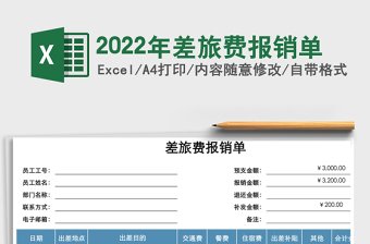 2022年差旅費報銷單