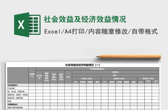 社會效益及經濟效益情況