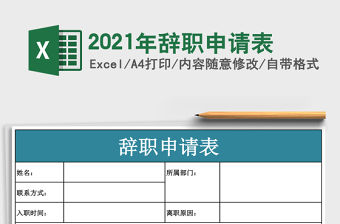 2021年辭職申請表