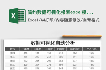 簡約數(shù)據(jù)可視化報表excel模板