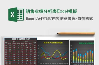 銷售業績分析表Excel模板