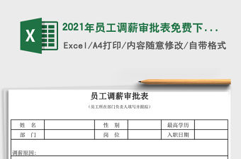 2021年員工調薪審批表免費下載