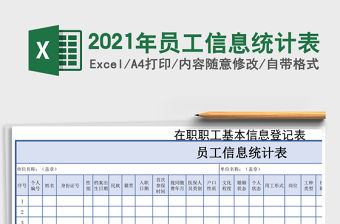 2021年員工信息統計表