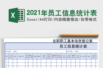 2021年員工信息統(tǒng)計(jì)表