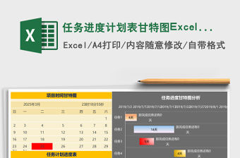 任務(wù)進(jìn)度計劃表甘特圖Excel表格