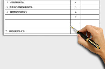 公司財務資金收支計劃表