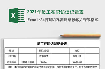 2021年員工在職訪談記錄表