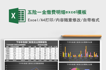 五險一金繳費明細excel模板