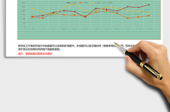 橙色營銷業(yè)績分析報(bào)告折線圖Excel模板