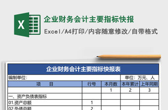 企業(yè)財(cái)務(wù)會(huì)計(jì)主要指標(biāo)快報(bào)