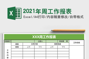 2021年周工作報(bào)表