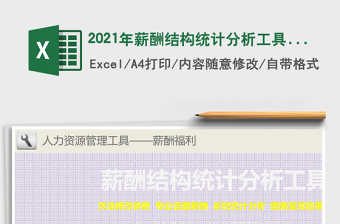 2021年薪酬結(jié)構(gòu)統(tǒng)計分析工具（全自動、靈活、多維度專業(yè)分析
