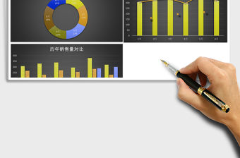 總結(jié)模板之產(chǎn)品銷量對比圖Excel模板