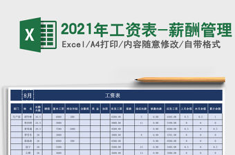 2021年工資表-薪酬管理