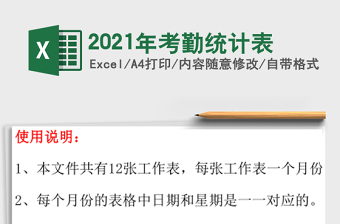 2021年考勤統(tǒng)計表