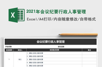 2021年會議紀要行政人事管理