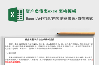 資產(chǎn)負債表excel表格模板