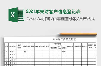 2021年來訪客戶信息登記表