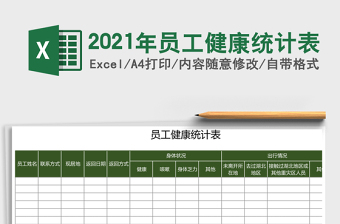 2021年員工健康統(tǒng)計(jì)表